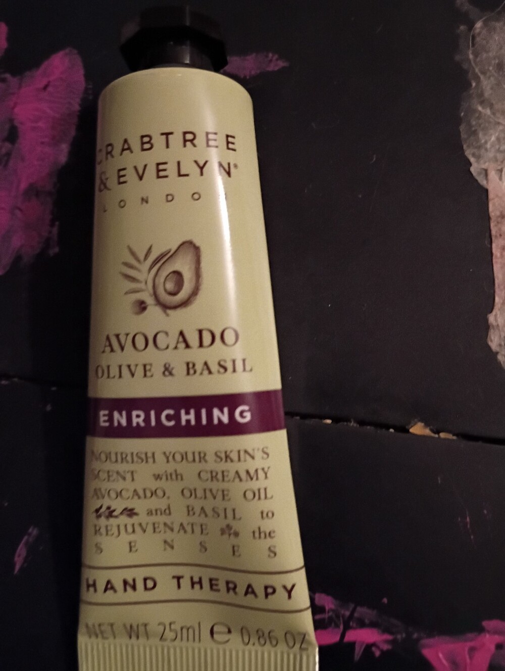 Crabtree & Evelyn Avocado Hand Cream Olive Basil Enriching Hand Therapy Sealed